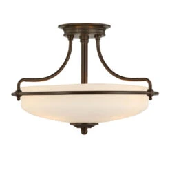 Quoizel Griffin Semi-Flush Ceiling Light - Palladian Bronze