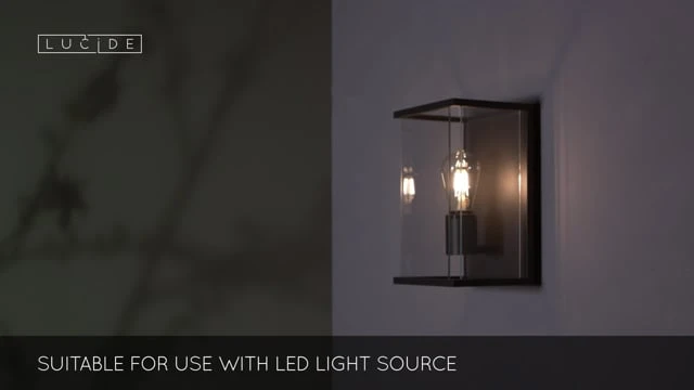 Lucide Claire Half Lantern Outdoor Wall Light - Anthracite 9 Lucide Claire Half Lantern Outdoor Wall Light - Anthracite - Image 9