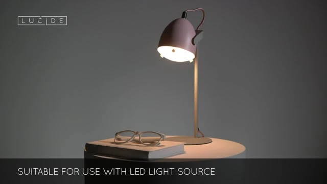 Lucide Dylan Desk Lamp - Pink 7 Lucide Dylan Desk Lamp - Pink - Image 7
