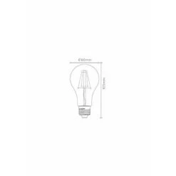 Lucide 5W Warm White Dimmable LED GLS Clear - Screw Cap -Home Lighting Store 13407 DIA
