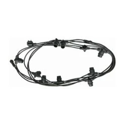 10M Weatherproof Festoon Lighting - 10 Black Bulb Holders