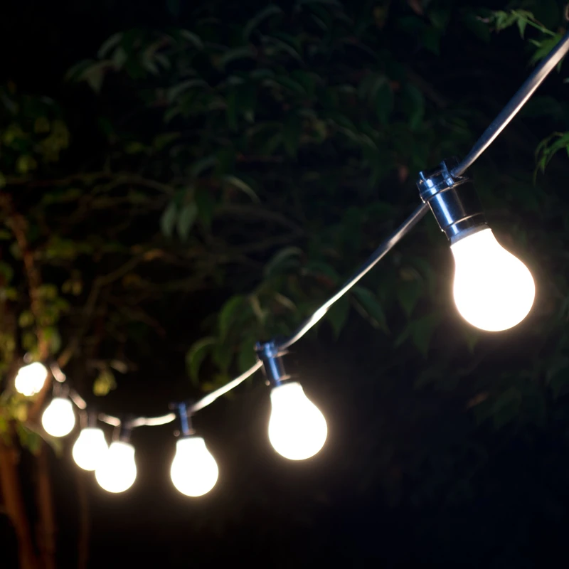 10M Weatherproof Festoon Lighting - 10 Black Bulb Holders 4 10M Weatherproof Festoon Lighting - 10 Black Bulb Holders - Image 4