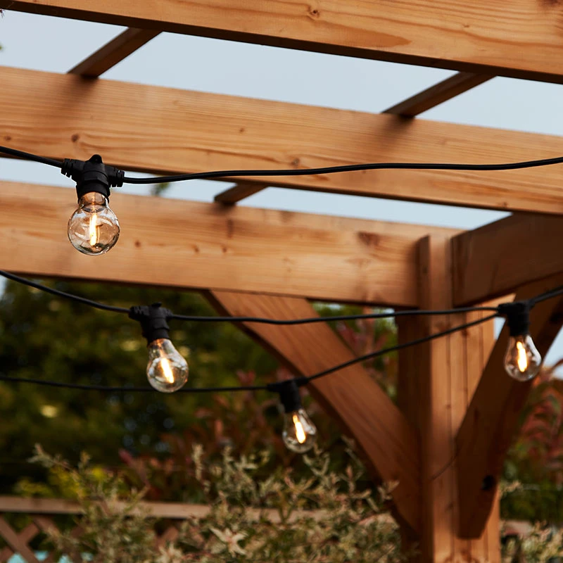10M Weatherproof Festoon Lighting - 10 Black Bulb Holders 11 10M Weatherproof Festoon Lighting - 10 Black Bulb Holders - Image 11