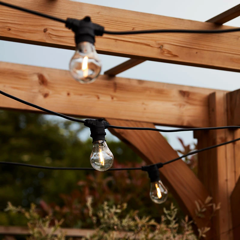 10M Weatherproof Festoon Lighting - 10 Black Bulb Holders 12 10M Weatherproof Festoon Lighting - 10 Black Bulb Holders - Image 12