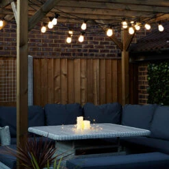 22M Weatherproof Festoon Lighting - 20 Black Bulb Holders -Home Lighting Store 2283A 14