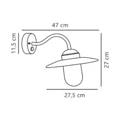 Nordlux Luxembourg Outdoor Wall Light With PIR Sensor - Galvanised Steel -Home Lighting Store 25403 dia
