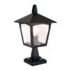 Elstead York Pedestal Lantern - Black