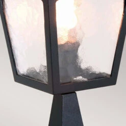 Elstead York Pedestal Lantern - Black -Home Lighting Store 25614 013