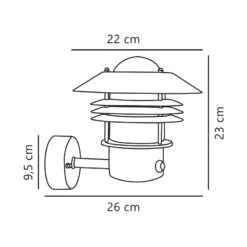 Nordlux Vejers Outdoor Wall Light With PIR Sensor - Black -Home Lighting Store 26236 dia