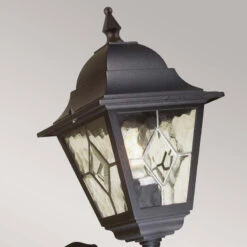 Elstead Norfolk Outdoor Lantern Wall Light With PIR Sensor - Black -Home Lighting Store 26251 012