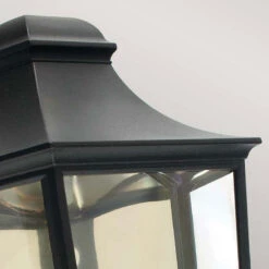 Norlys Turin Outdoor Half Lantern Wall Light - Black -Home Lighting Store 27420 012