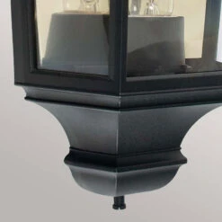 Norlys Turin Outdoor Half Lantern Wall Light - Black -Home Lighting Store 27420 014