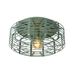 Lucide Melopee 45cm Flush Ceiling Light - Turquoise