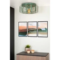 Lucide Melopee 45cm Flush Ceiling Light - Turquoise -Home Lighting Store 400046 33