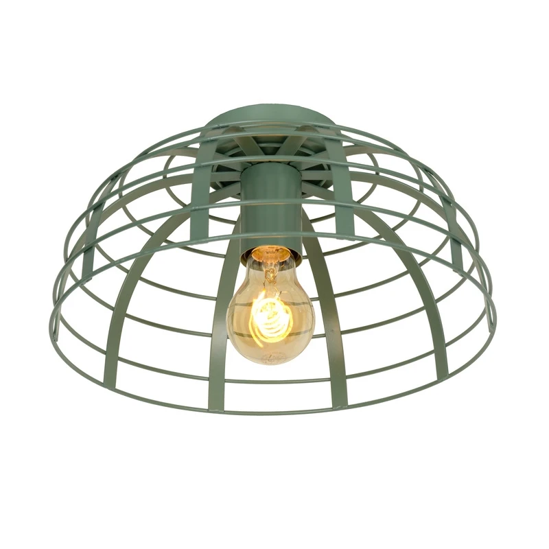 Lucide Elodie 30cm Flush Ceiling Light - Turquoise 1 Lucide Elodie 30cm Flush Ceiling Light - Turquoise