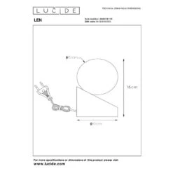 Lucide Len Touch Table Lamp - Light Natural -Home Lighting Store 400067 DIA