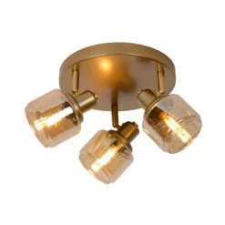 Lucide Bjorn 3 Light Spotlight Plate - Matt Gold