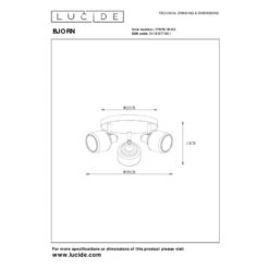 Lucide Bjorn 3 Light Spotlight Plate - Matt Gold -Home Lighting Store 400190 DIA