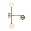 Beside 3 Arm Wall Light With Plug - Chrome