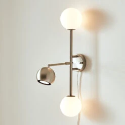 Beside 3 Arm Wall Light With Plug - Chrome -Home Lighting Store 400346 12