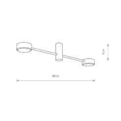 Edit Orbit II Flush Ceiling Light - Black -Home Lighting Store 400570 Dia