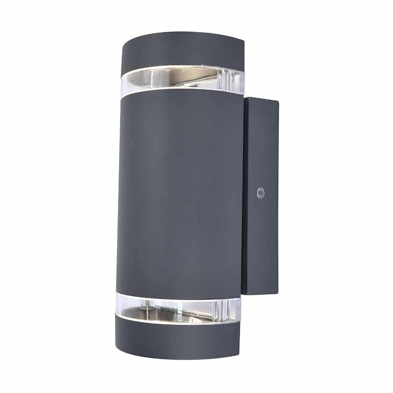 Lutec Focus Outdoor Up & Down Wall Light With Dusk To Dawn Sensor - Dark Grey 1 Lutec Focus Outdoor Up & Down Wall Light With Dusk To Dawn Sensor - Dark Grey