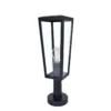 Lutec Pine Outdoor Pedestal Light - Black