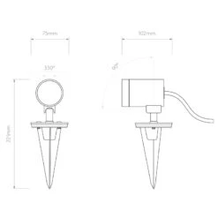 Astro Bayville LED Stake Light - Textured Black 5 Astro Bayville LED Stake Light - Textured Black -Home Lighting Store 400698 013
