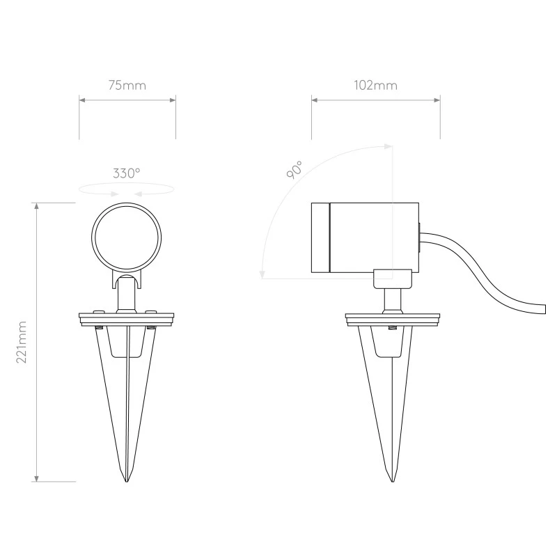 Astro Bayville LED Stake Light - Textured Black 3 Astro Bayville LED Stake Light - Textured Black - Image 3