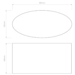 Astro Oval Reading Light Lamp Shade - White -Home Lighting Store 40078 013