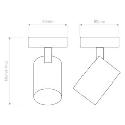 Astro Ascoli Single Plate Spotlight - Bronze -Home Lighting Store 40082 014