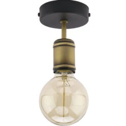 Edit Retro Flush Ceiling Light - Black