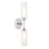 Edit Flute Bathroom Twin Wall Light - Polished Chrome