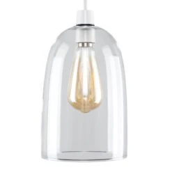 Edit Lucy Non-Elec Easy Fit Pendant Shade - Clear 6 Edit Lucy Non-Elec Easy Fit Pendant Shade - Clear -Home Lighting Store 401396 2