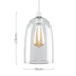 Edit Lucy Non-Elec Easy Fit Pendant Shade - Clear 7 Edit Lucy Non-Elec Easy Fit Pendant Shade - Clear -Home Lighting Store 401396 dia
