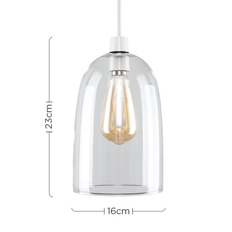 Edit Lucy Non-Elec Easy Fit Pendant Shade - Clear 4 Edit Lucy Non-Elec Easy Fit Pendant Shade - Clear - Image 4