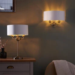 Endon Highclere Twin Wall Light - Antique Brass -Home Lighting Store 401423 12