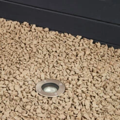 Edit Coastal Tenby Round Recessed Ground Light - Matt Nickel