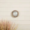 Edit Coastal Porthole Outdoor Flush Wall Light - Pewter