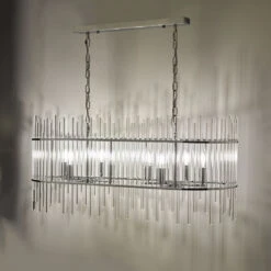 Dar Finola 8 Light Bar Pendant - Polished Chrome -Home Lighting Store 403649 007