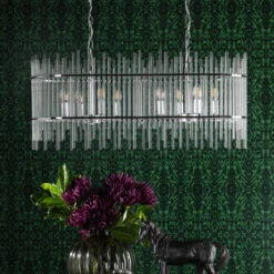 Dar Finola 8 Light Bar Pendant - Polished Chrome -Home Lighting Store 403649 012