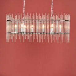 Dar Finola 8 Light Bar Pendant - Polished Chrome -Home Lighting Store 403649 014