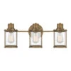 Quoizel Riggs 3 Light Bathroom Wall Light - Weathered Brass