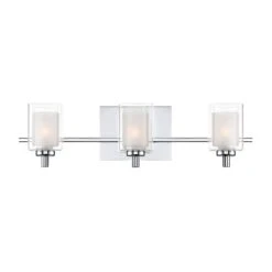 Quoizel Kolt 3 Light Bathroom Wall Light - Polished Chrome
