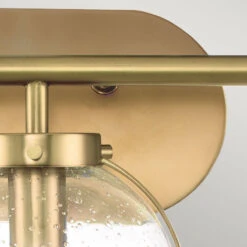 Hinkley Hollis 3 Light Bathroom Wall Light With Clear Seeded Glass - Aged Brass -Home Lighting Store 403906 12