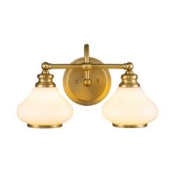 Hinkley Ainsley 2 Light Wall Light - Brushed Brass