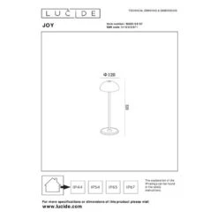 Lucide Joy Re-Chargeable Outdoor Table Lamp - Turquoise -Home Lighting Store 404136 DIA