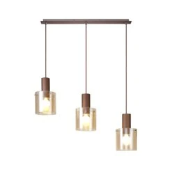 Discovery Maya Bar Ceiling Pendant Light - Mocha, Polished Chrome -Home Lighting Store 404658 03