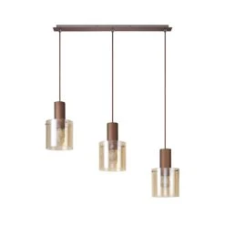 Discovery Maya Bar Ceiling Pendant Light - Mocha, Polished Chrome -Home Lighting Store 404658 04