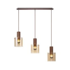 Discovery Maya Bar Ceiling Pendant Light - Mocha, Polished Chrome -Home Lighting Store 404658 05